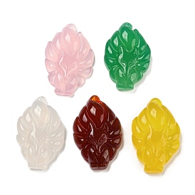 Dyed Natural Agate Carved Pendants, Nine-Tailed Fox Charms