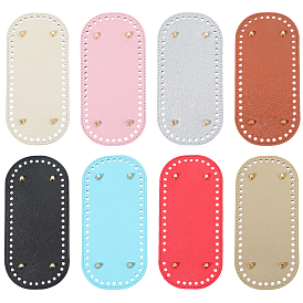 8 шт. 8 цвета дна сумок из искусственной кожи, овальные, для самостоятельного изготовления вязаной крючком сумки, золотые