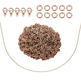 Diy 304 комплекты для изготовления ожерелий из кабельных цепей из нержавеющей стали, в том числе 2 m цепей, застежки-клешни и кольца для прыжков