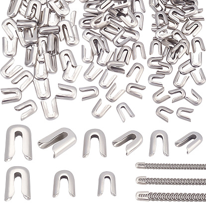 150 шт 3 стиль 304 наконечники из нержавеющей стали для спиральной кости, спиральные металлические костяные колпачки