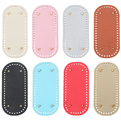 8 шт. 8 цвета дна сумок из искусственной кожи, овальные, для самостоятельного изготовления вязаной крючком сумки, золотые