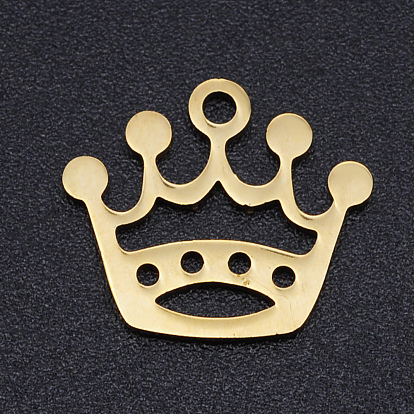201 encantos de corte por láser de acero inoxidable, corona