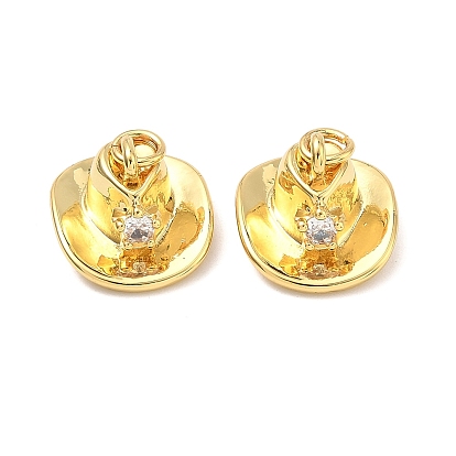 Латунные микро проложить кубического циркония подвески, шляпные прелести, стойки покрытие, долговечный, без свинца и без кадмия