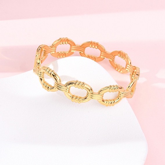 304 браслеты из нержавеющей стали, шарнирные браслеты для женщин, ионное покрытие (ip)