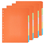 Разделители для папок-регистраторов, 9 Вкладка индексной страницы с отверстиями для планировщика, блокнота и переплетных листов., прямоугольные
