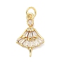 Латунные микро проложить кубического циркония подвески, прелести балерин, долговечный, стойки покрытие, без свинца и без кадмия, с целью перехода в кольце