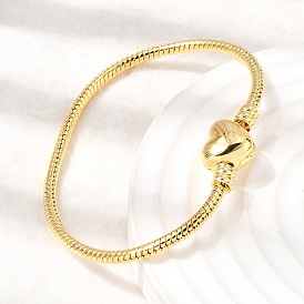 Изготовление браслетов из латуни в Европе, с сердечными застежками, стойки покрытие, долговечный