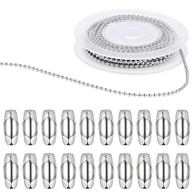 DIY Necklaces Making Kits, including 304 Stainless Steel Ball Chain, Brass Ball Chain Connectors