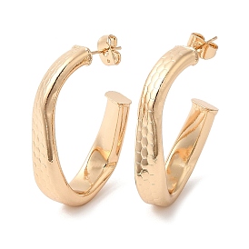 Brass Twist Oval Stud Earring Findings