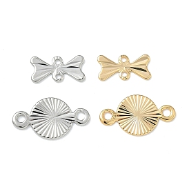 Подвески из латуни, текстурированные дисковые звенья в форме банта, без никеля 