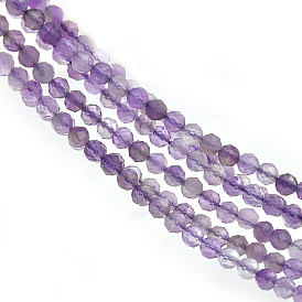 Gemstone Strands, Faceted(128 Facets) Round, Amethyst