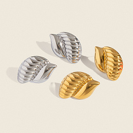 304 серьги-гвоздики из нержавеющей стали в форме ракушки