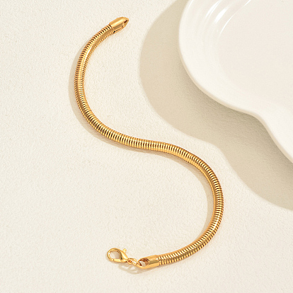 Простая железная змея костяная цепь панк браслет модные женские наручные украшения