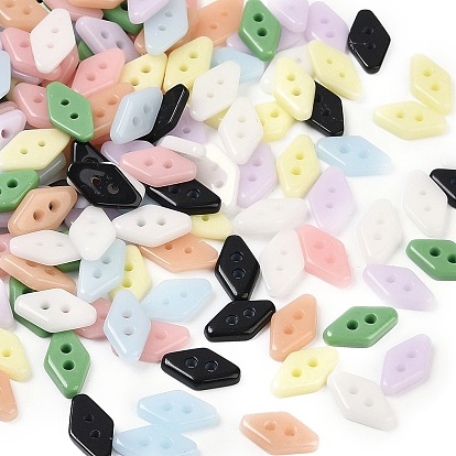 2-кнопки со стеклянными отверстиями, ромб