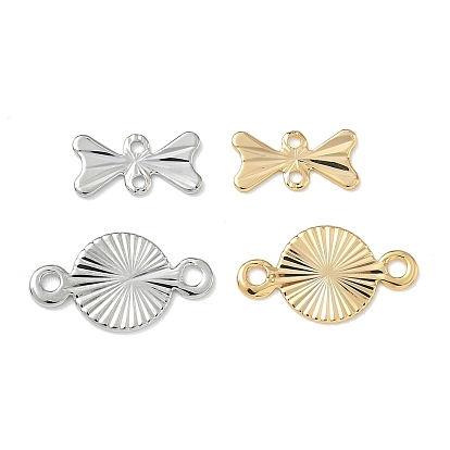 Подвески из латуни, текстурированные дисковые звенья в форме банта, без никеля 