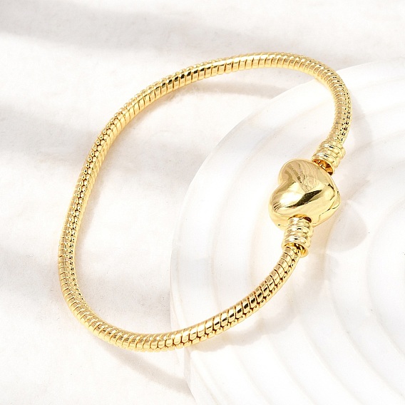 Изготовление браслетов из латуни в Европе, с сердечными застежками, стойки покрытие, долговечный