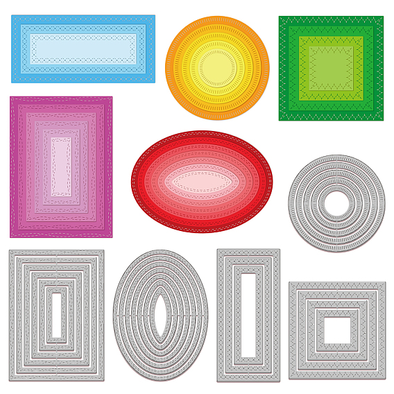 5 шт 5 стили трафареты для штампов из углеродистой стали, геометрия, для diy scrapbooking, Фотоальбом, декоративная бумага для тиснения