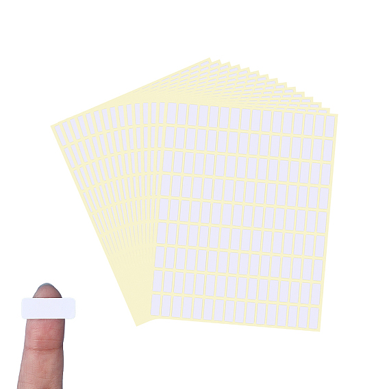 15 листы самоклеящиеся чистые бумажные наклейки, прямоугольные