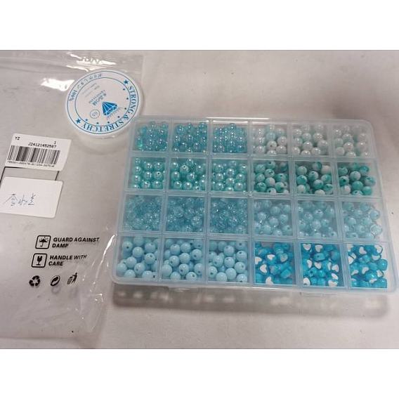 DIY Bracelets Making Kits, including Elastic Crystal Thread, Acrylic & ABS Plastic Beads