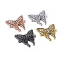 Brass Micro Pave Cubic Zirconia Links, Butterfly
