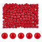4 Strands Glass Beads Strands, Imitation Jade, Round