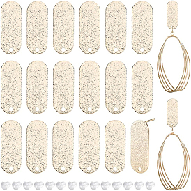 20 шт. латунные серьги-гвоздики, с петлей, овальные, без никеля , с 40 пластиковыми ушными гайками