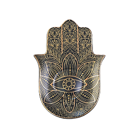 Porcelain Jewelry Plates, Hamsa Hand Shape Evil Eye Pattern Tray