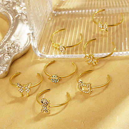 Нержавеющая сталь со стразами регулируемые манжеты для женщин, динозавр