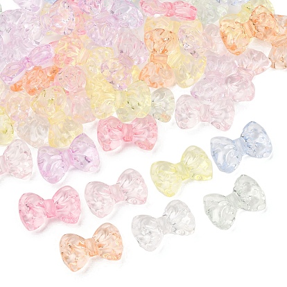 Прозрачные акриловые бусины, бантом