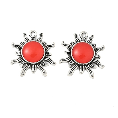 Сплав стекла подвески, очарование солнца, стойки покрытие, без свинца и без кадмия