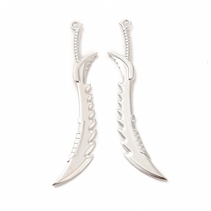 Стойки обшивки сплава большие кулоны, без кадмия, без никеля и без свинца, очарование ножа оружия