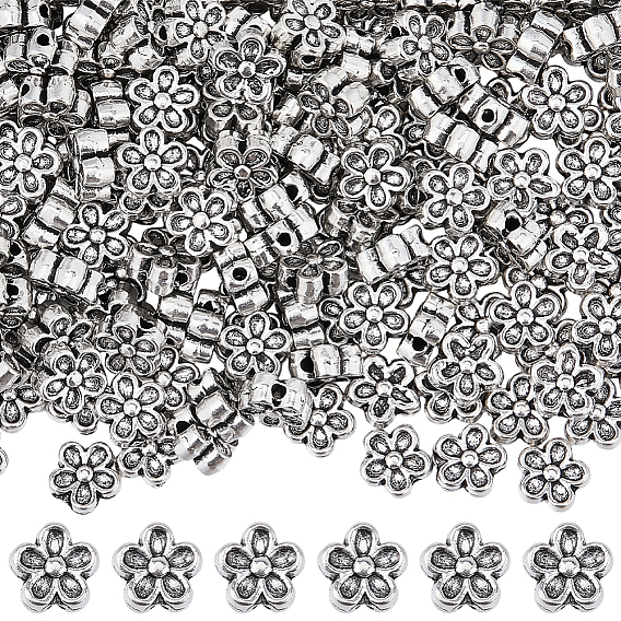 200шт. сплав в тибетском стиле 3бусины в виде цветка, без свинца и без кадмия