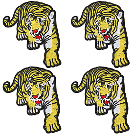 Нашивки на одежду из полиэстера, тигр