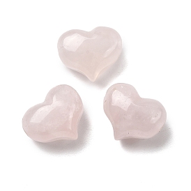 Природного розового кварца бусы, толстое сердце