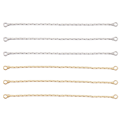 12 шт. 2 цвета латунные подвески-соединители для цепочек