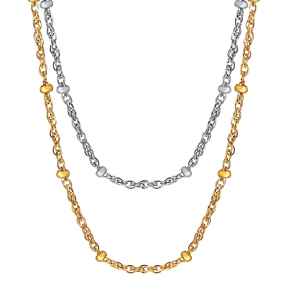 Ожерелья из нержавеющей стали с цепочкой-спутником