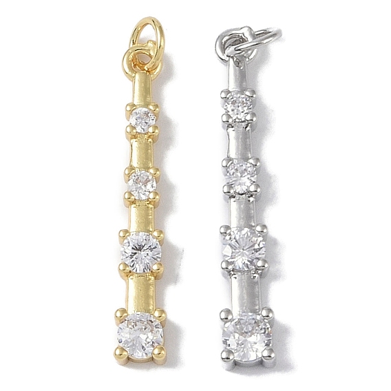 Покрытие стойки латунь микропаве прозрачные подвески из кубического циркония, с прыжковых колец, без кадмия и без свинца, долговечный