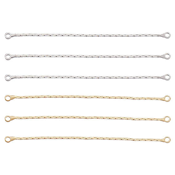 12 шт. 2 цвета латунные подвески-соединители для цепочек