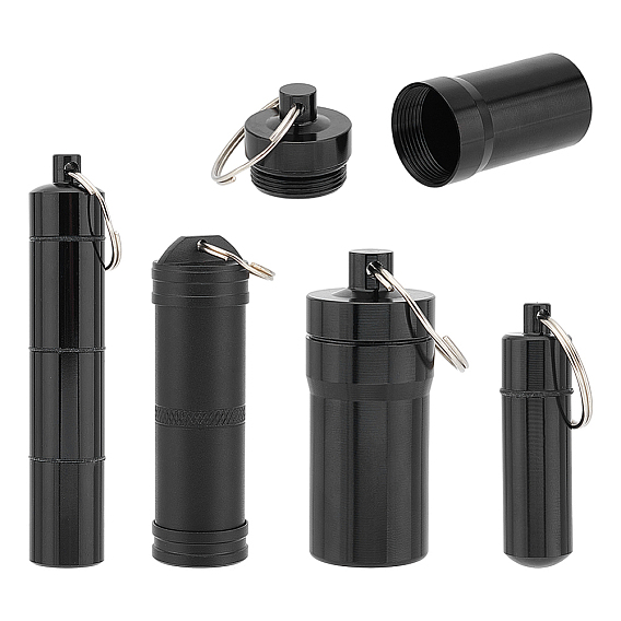 4 шт. 4 стили наружный портативный алюминиевый сплав съемный небольшой многофункциональный ящик, с кольцом ключевой железа