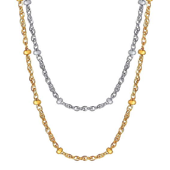 Ожерелья из нержавеющей стали с цепочкой-спутником