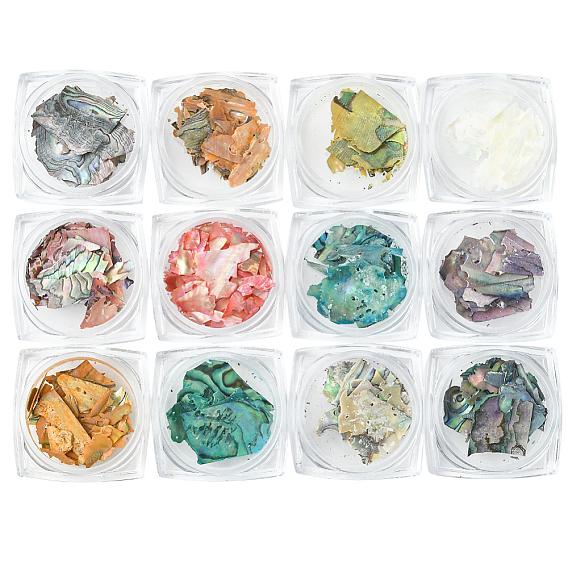 12 Цвета, ракушки, чипсы, украшения для ногтей, аксессуары