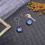 DIY Evil Eye Jewelry Making Finding Kits, Including Lampwork Keychain, Glass Pendants Decoration
