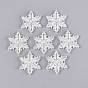 Transparent Plastic Chandelier Component Links, Snowflake, AB Color Plated