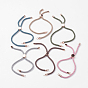 Nylon Twisted Cord Armband machen, mit Messing-Zubehör, Schieberarmbänder, Bleifrei und cadmium frei