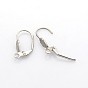 304 accessoires dormeuses d'oreilles en acier inoxydable, avec boucle, 20x10x5mm, trou: 2 mm, broches: 0.9 mm