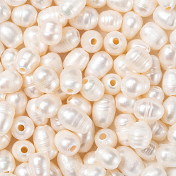 Cuentas de perlas de gran agujero, perlas sueltas de perlas de agua dulce cultivadas naturales, teñido, arroz