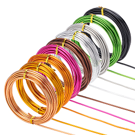 PandaHall Elite 9 Colors Aluminum Craft Wire, for DIY Arts and Craft Projects