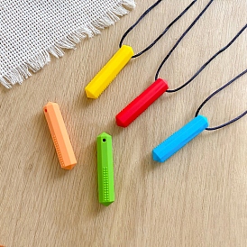 Column Food Grade Eco-Friendly Silicone Pendants, Chewing Beads For Teethers, DIY Nursing Necklaces Making