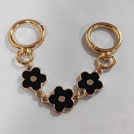 Plastic Enamel Flower Link Bag Strap, with Swivel Clasps, for Bag Replacement Accessories