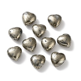 Натуральные пальмовые камни в форме сердца из пирита и кварца, Подарок для медитации на баланс энергии Рейки